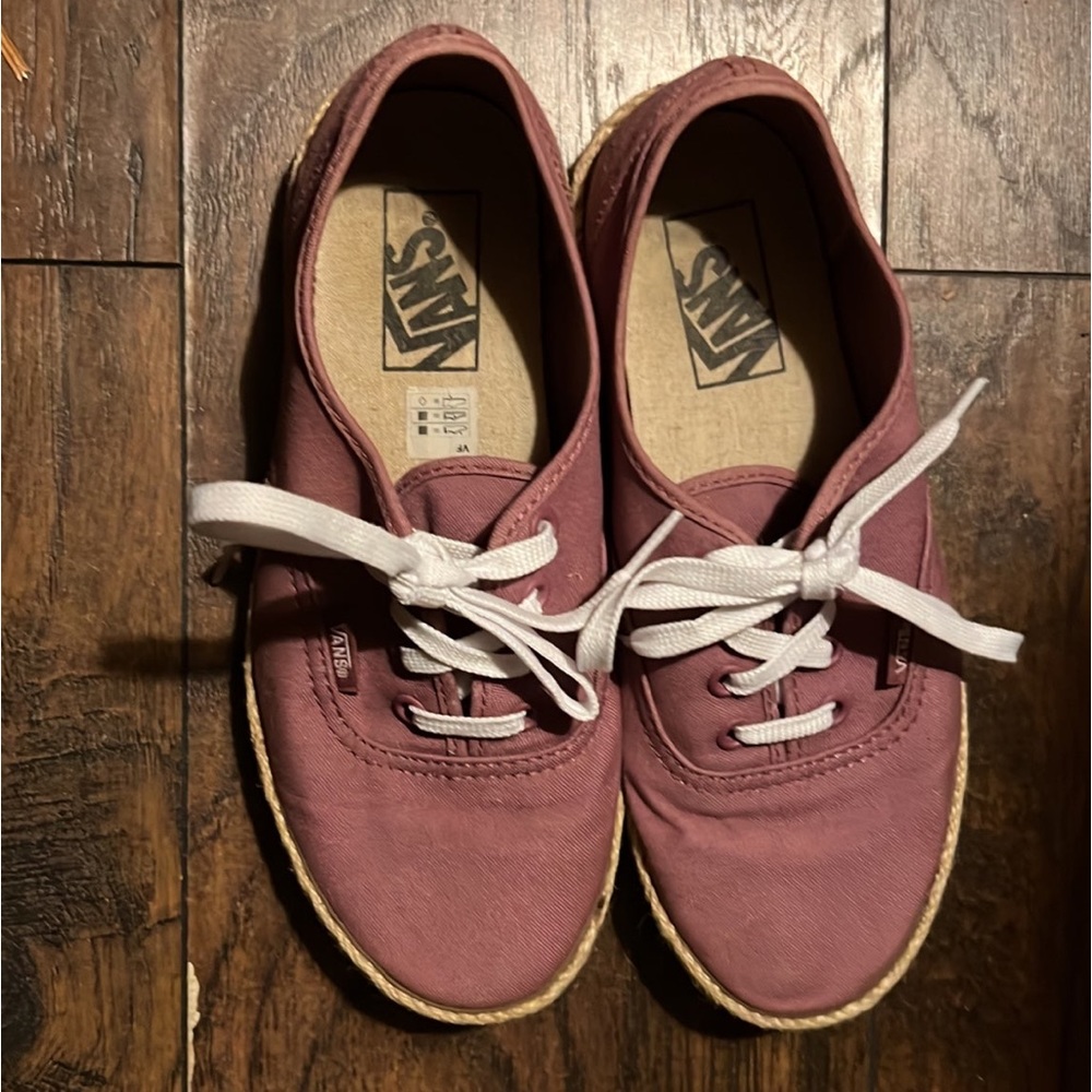 Vans pink espadrilles size 7